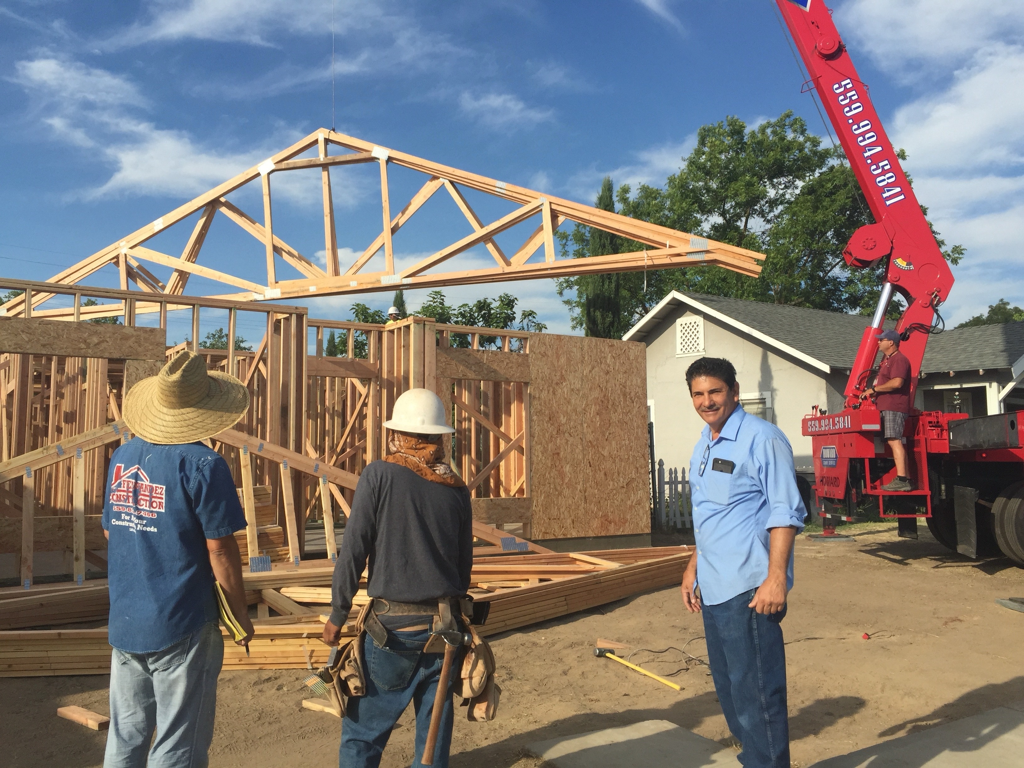 Fernandez Construction crew framing a residential build